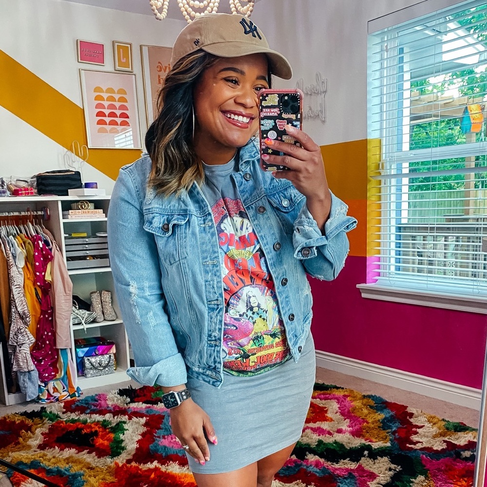 H&M GRAPHIC BAND TSHIRT DRESS